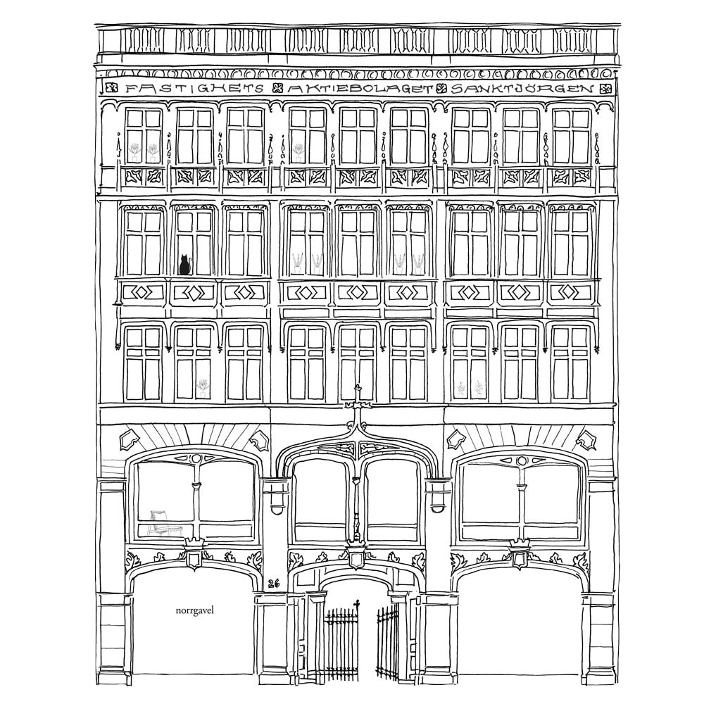 Illustration of the store in Malmö
