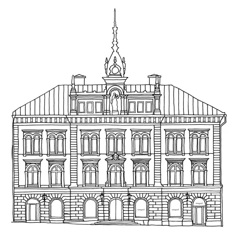 Illustration of the store in Uppsala