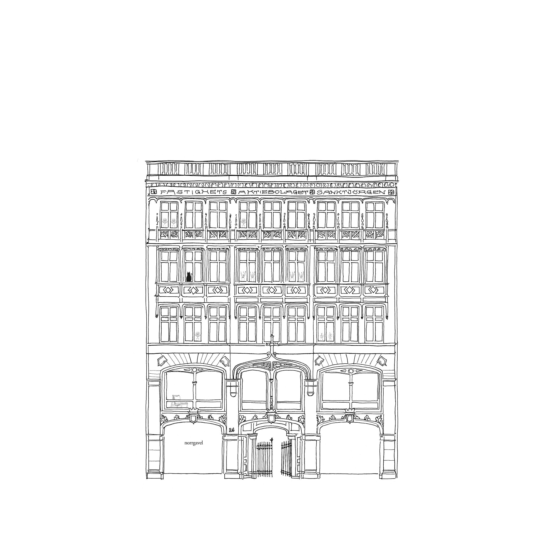 Illustration of the shop in Malmö