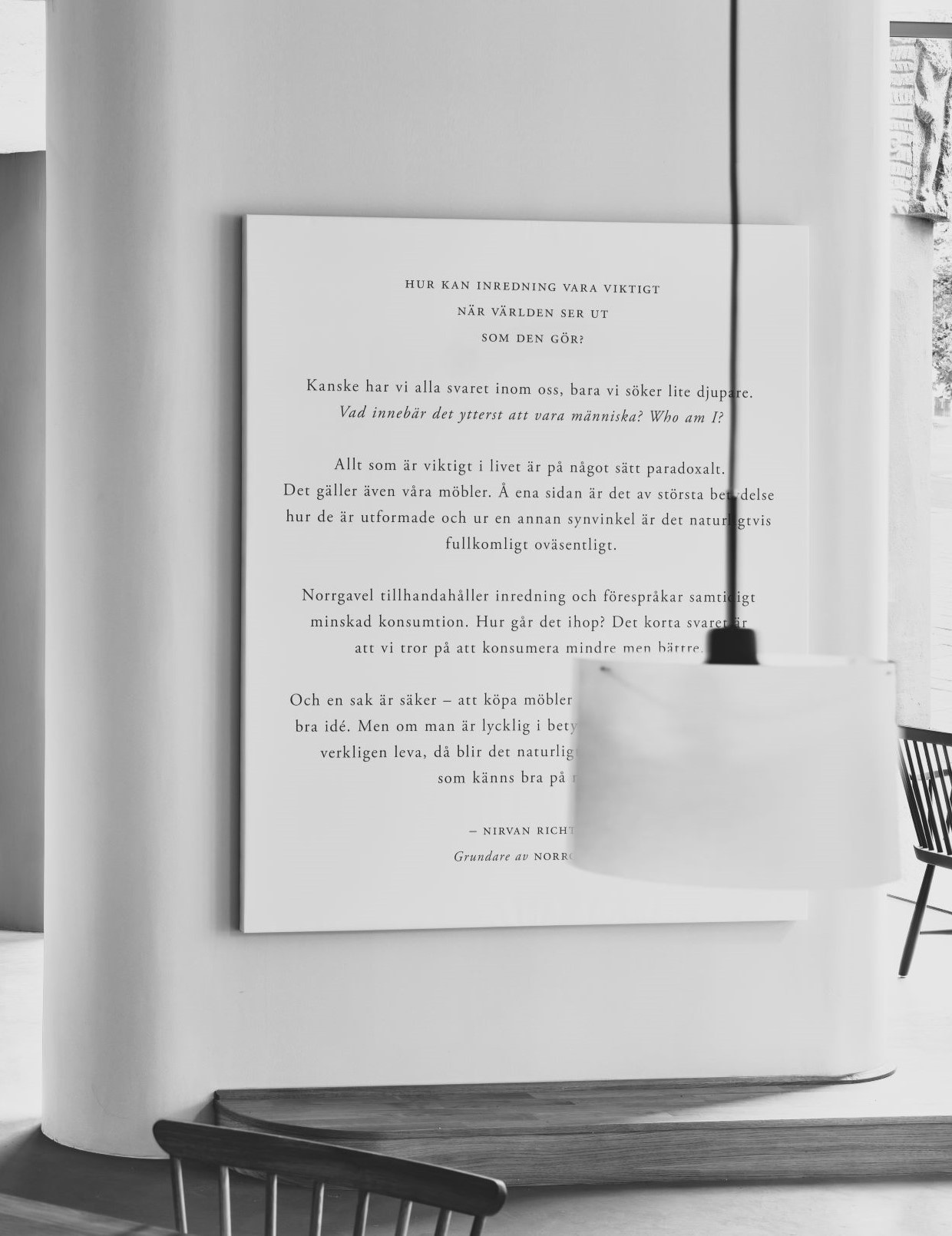 Norrgavels core values as a quote