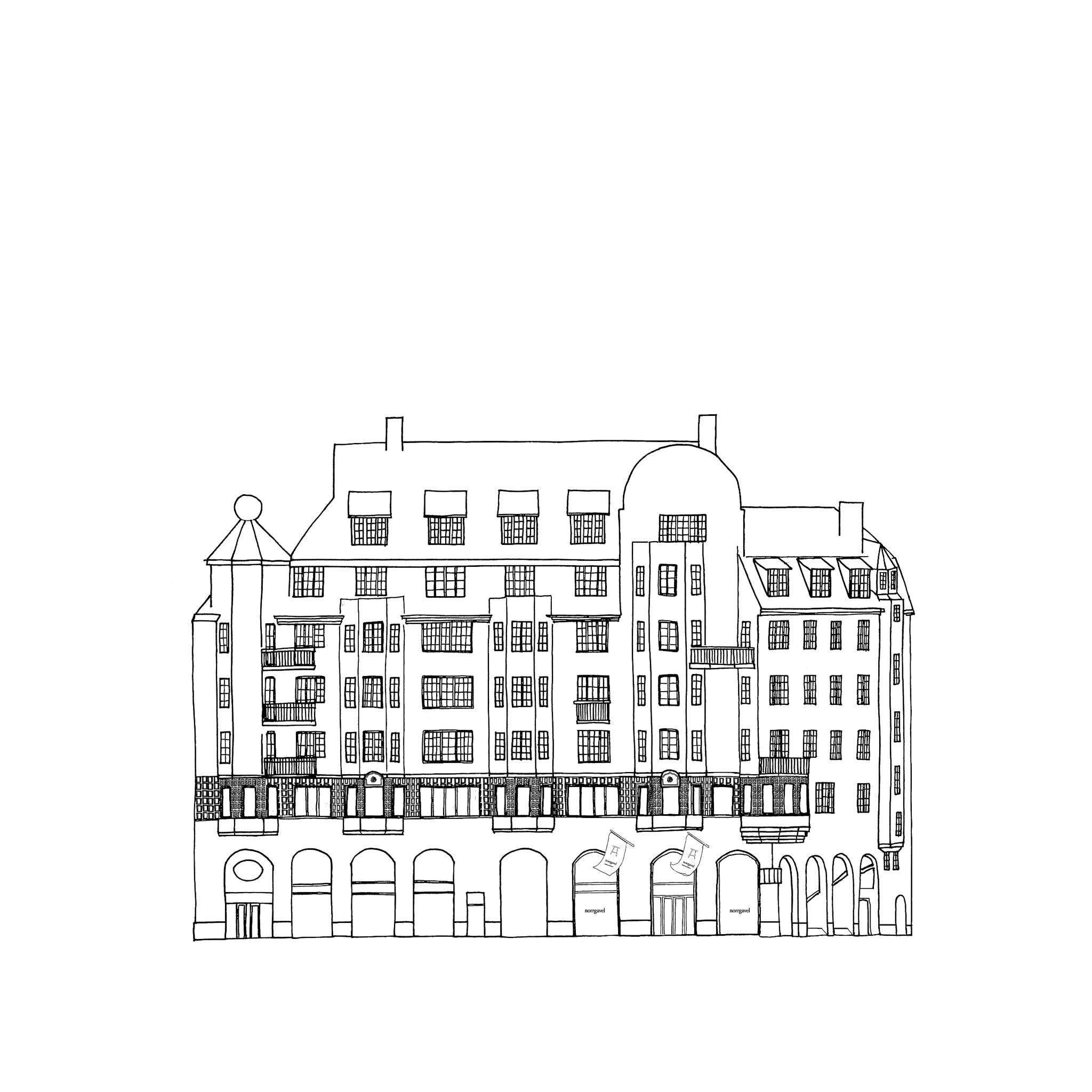 Illustration of the shop in Stockholm