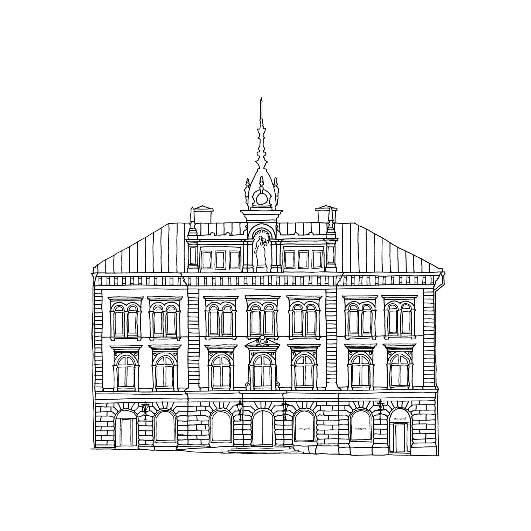 Illustration of the shop in Uppsala