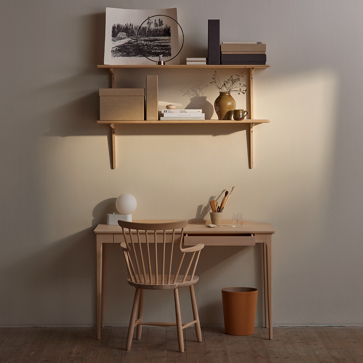 Fine-Edged Desk Birch 52x122 cm