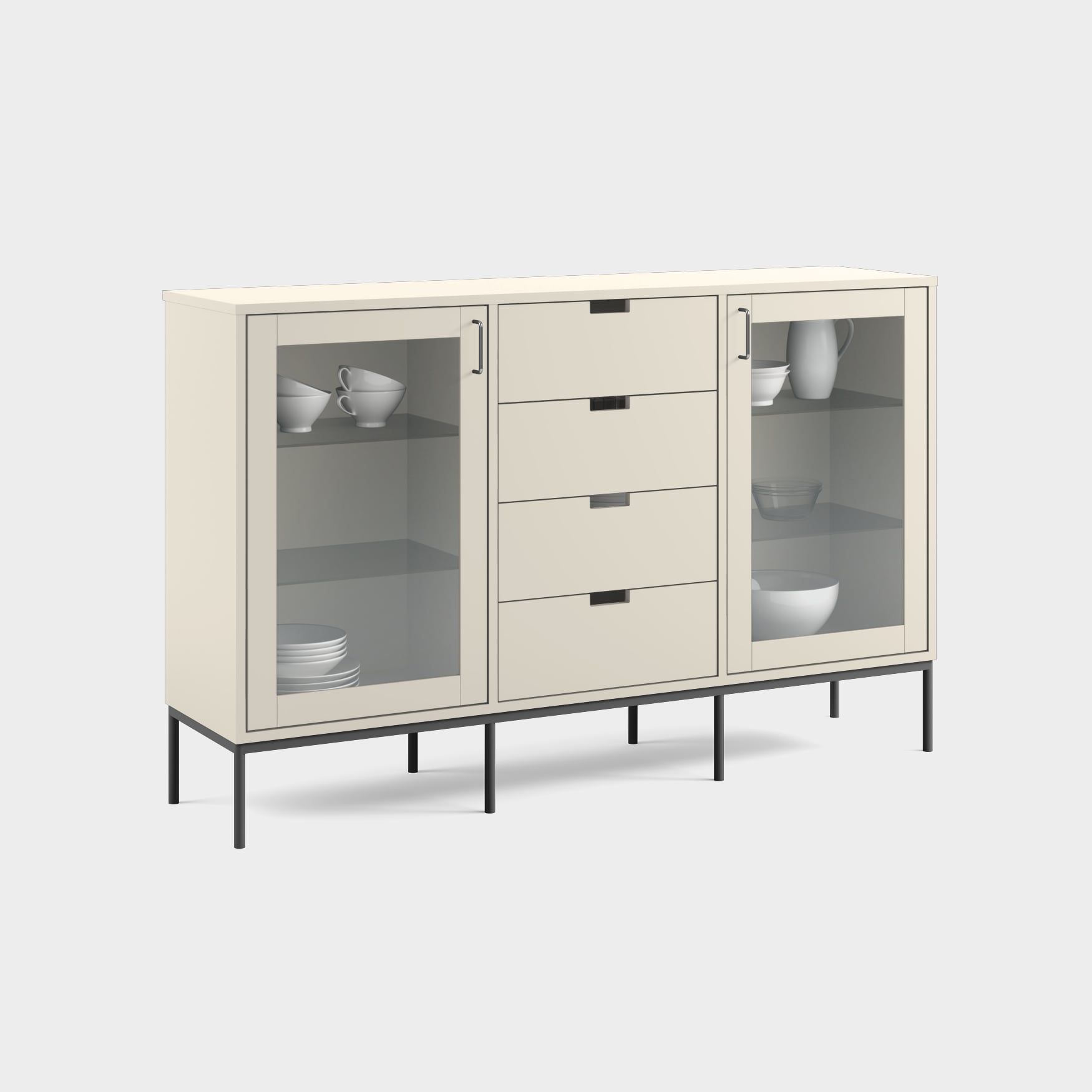 Opal sideboard H4/M111 Lacquer colour Creamy White