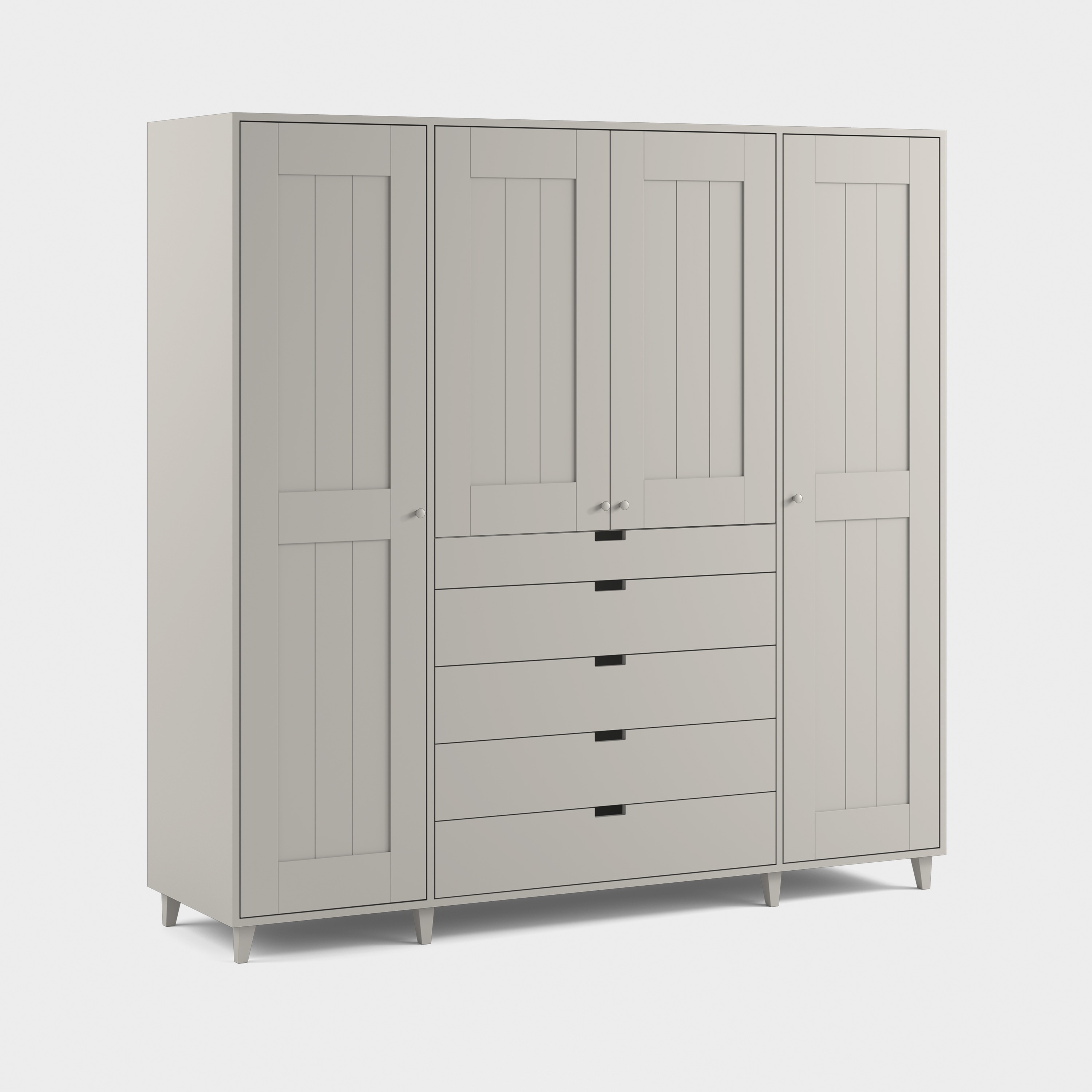 Massiv wardrobe with drawers H10/M121, 58 cm