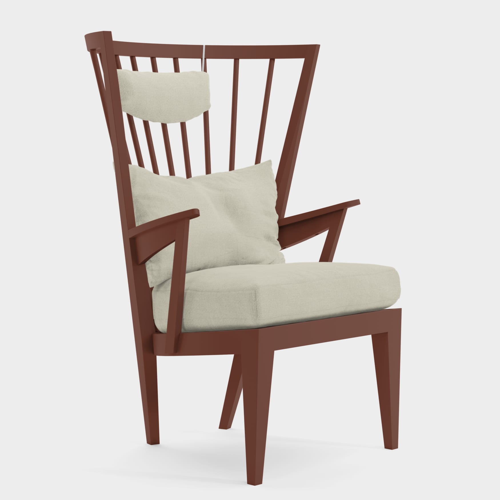 Wooden armchair Tempera colour Brown