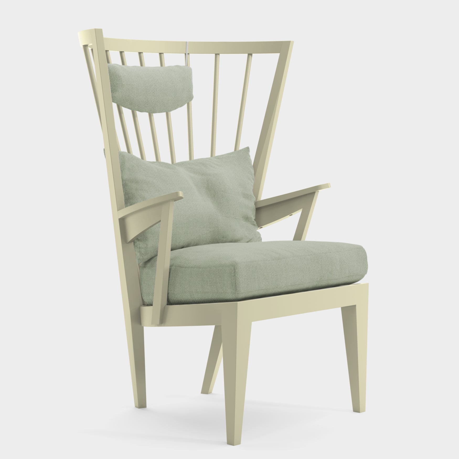 Wooden armchair Lacquer colour Vanilla Yellow