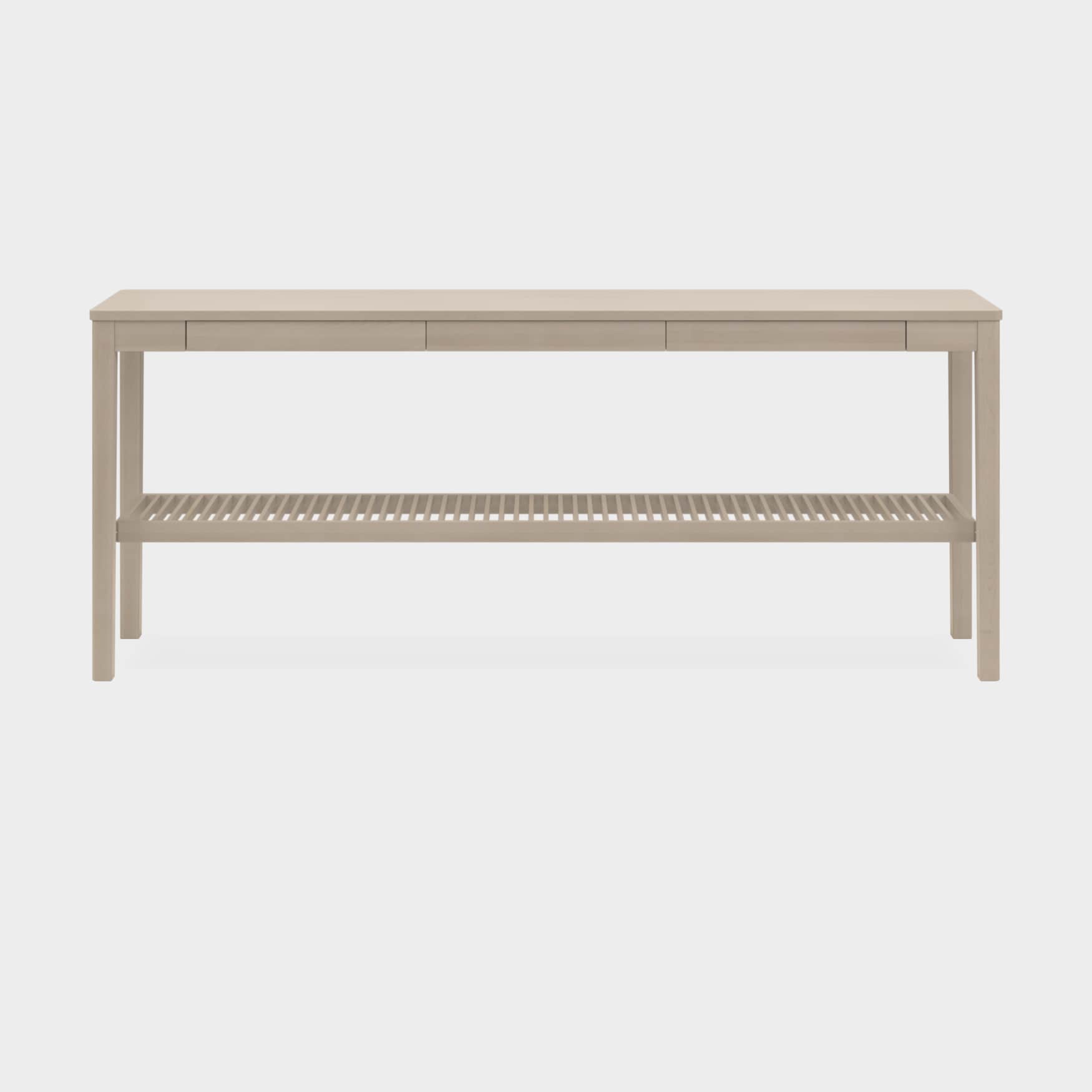 Multi-O side table Birch white oil 42x180 cm
