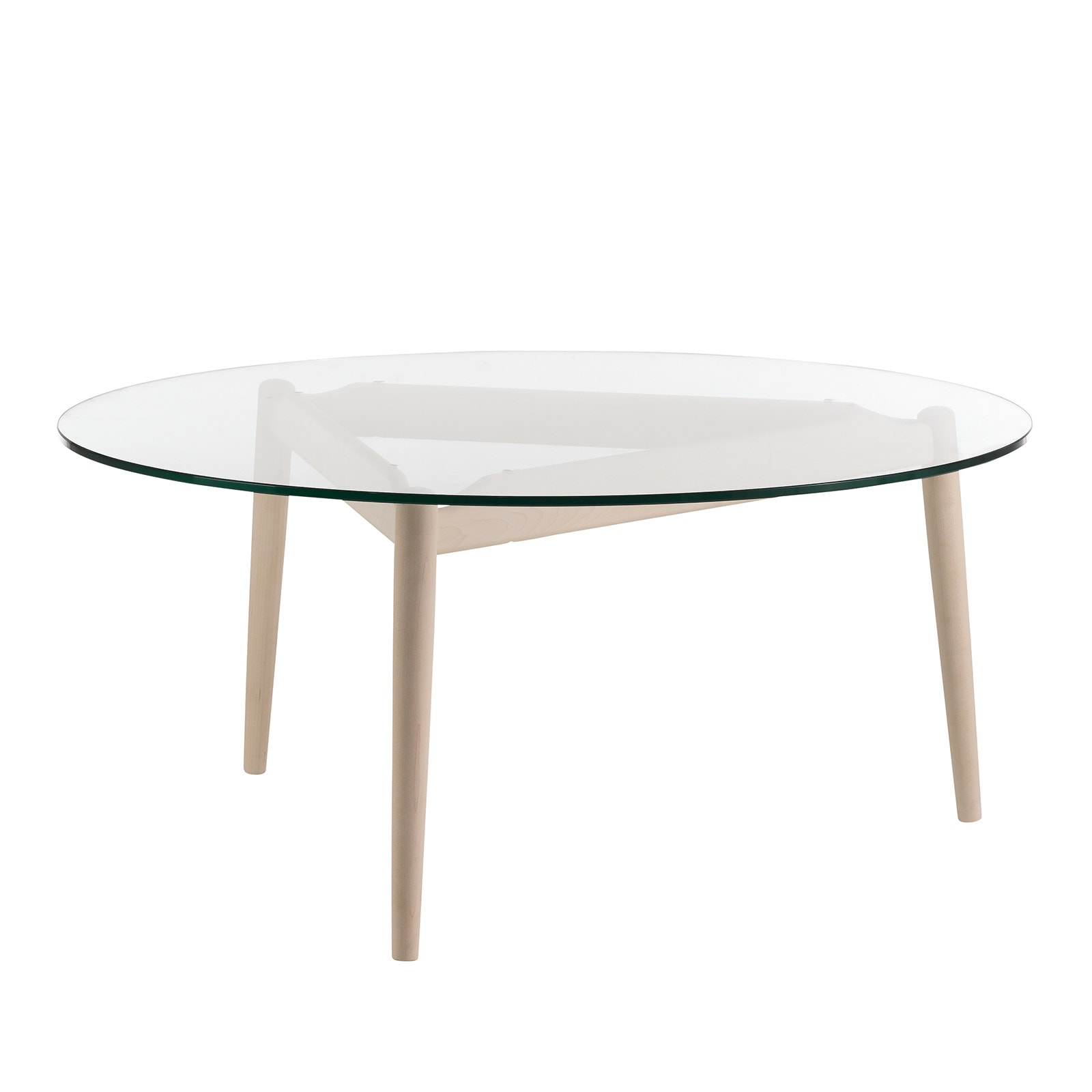 Soffbord 100cm Glasskiva Björk såpa/vitolja Norrgavel